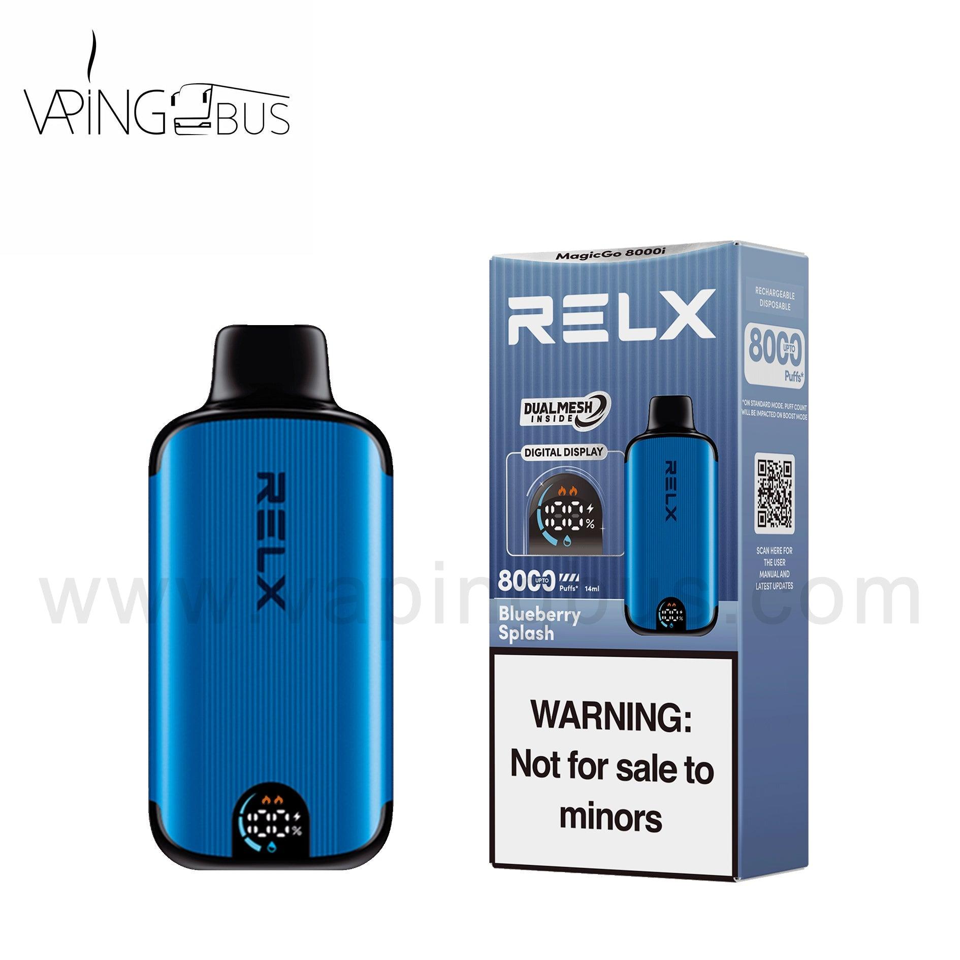 RELX MagicGo 8000i Disposable Vape 8000 Puffs-Blueberry Splash Relx Disposable RELX MagicGo 8000i Disposable Vape 8000 Puffs-Blueberry Splash Relx Disposable