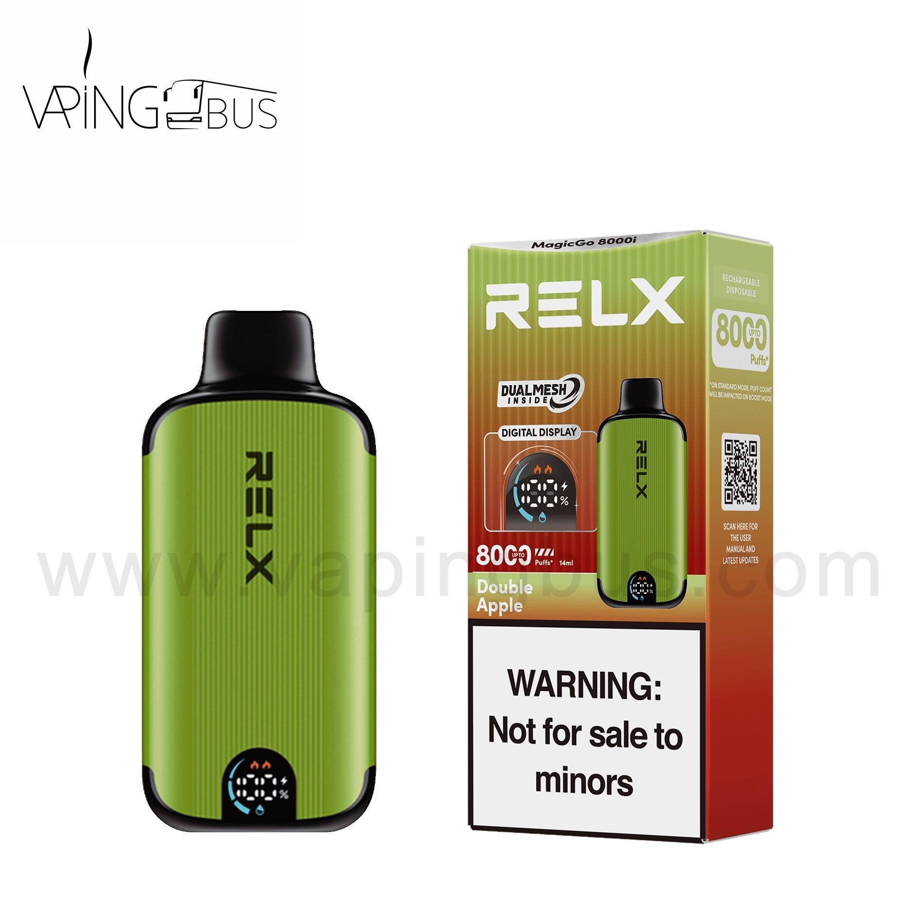 RELX MagicGo 8000i Disposable Vape 8000 Puffs-Double Apple Relx Disposable RELX MagicGo 8000i Disposable Vape 8000 Puffs-Double Apple Relx Disposable