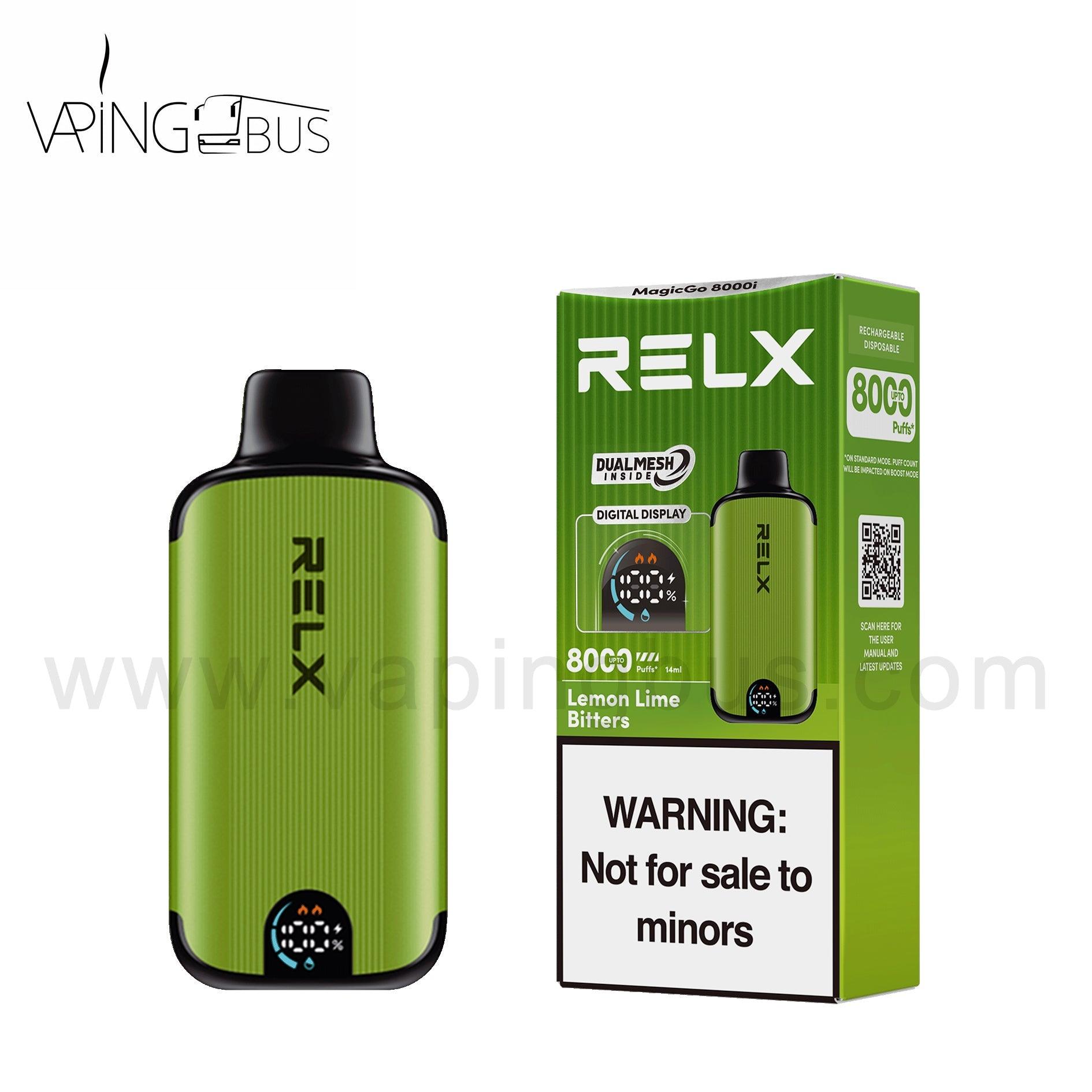 RELX MagicGo 8000i Disposable Vape 8000 Puffs-Lemon Lime Bitter Relx Disposable RELX MagicGo 8000i Disposable Vape 8000 Puffs-Lemon Lime Bitter Relx Disposable
