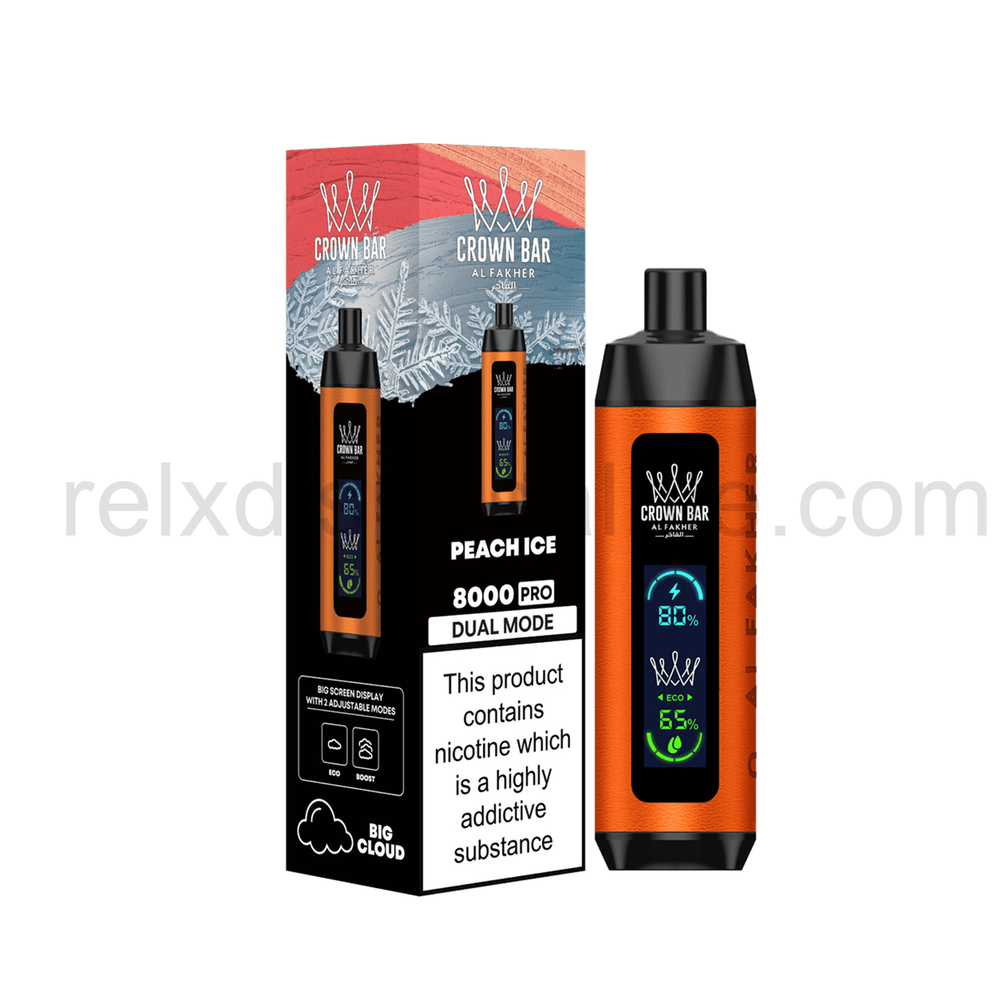 AL FAKHER CROWN BAR SHISHA-PEACH ICE Shisha