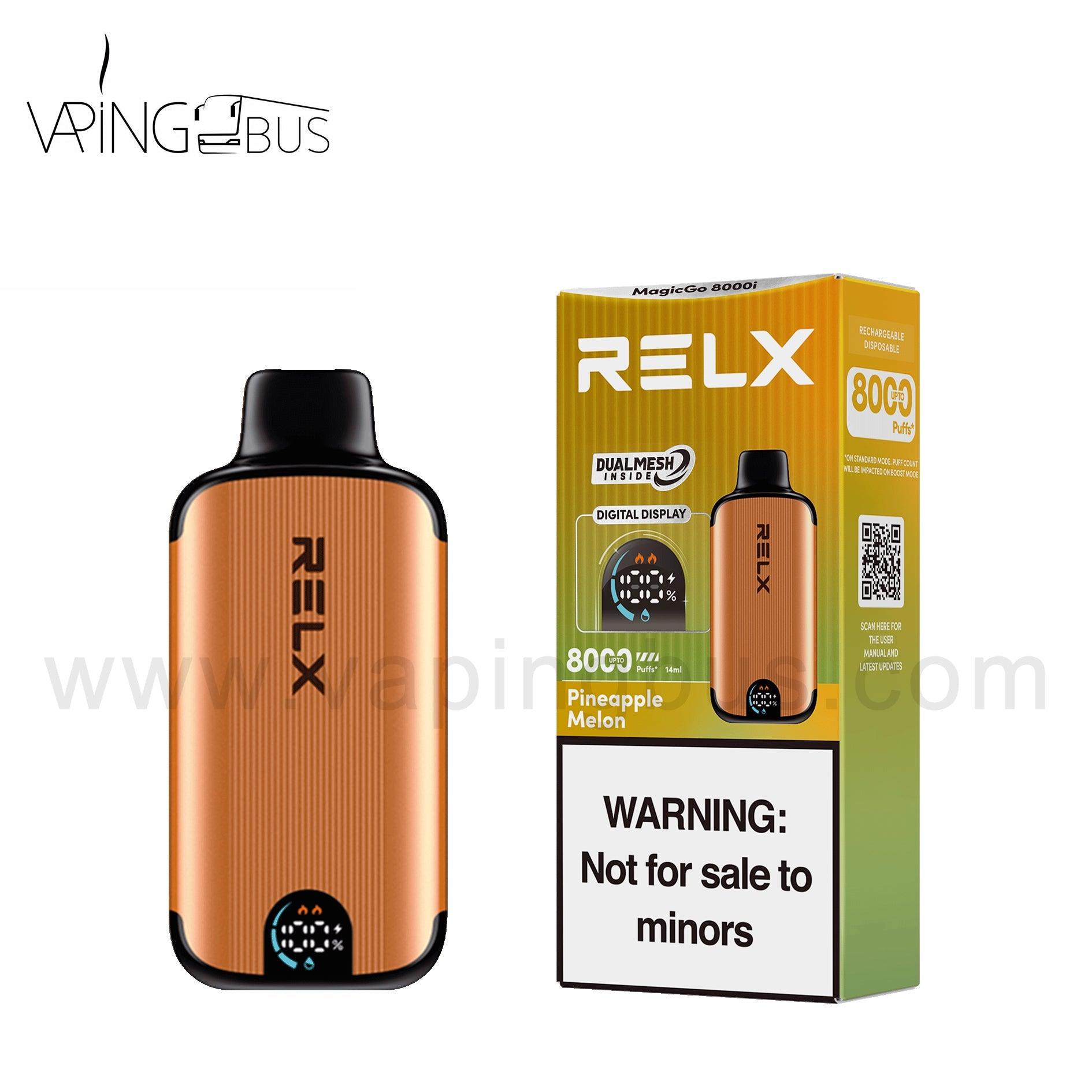 RELX MagicGo 8000i Disposable Vape 8000 Puffs-Pineapple Melon Relx Disposable RELX MagicGo 8000i Disposable Vape 8000 Puffs-Pineapple Melon Relx Disposable