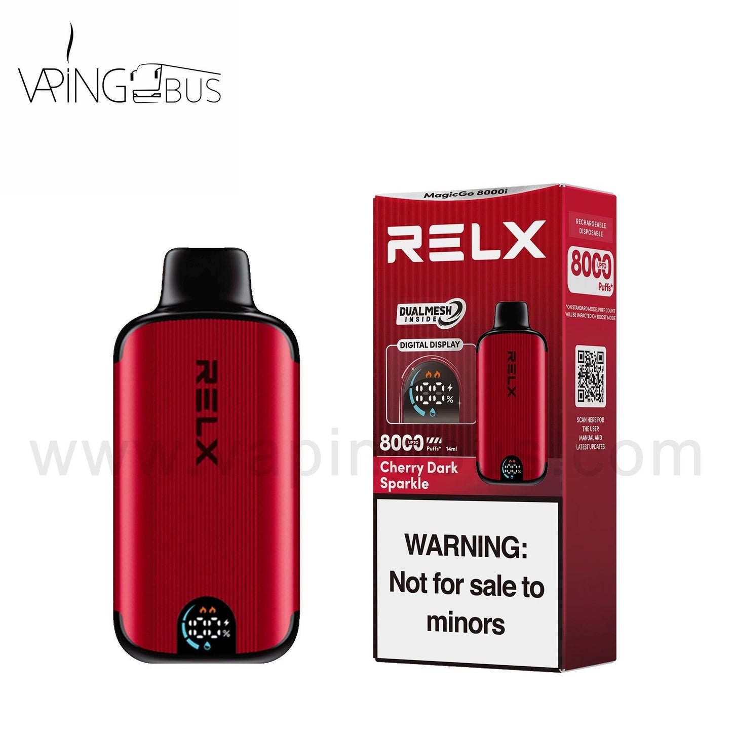 RELX MagicGo 8000i Disposable Vape 8000 Puffs-Cherry Dark Sparkle