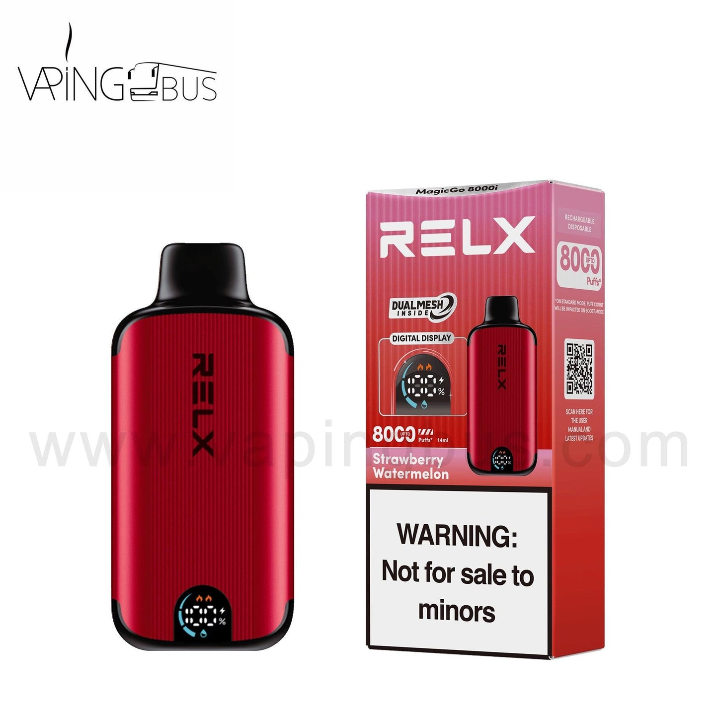 RELX MagicGo 8000i Disposable Vape 8000 Puffs-Strawberry Watermelon