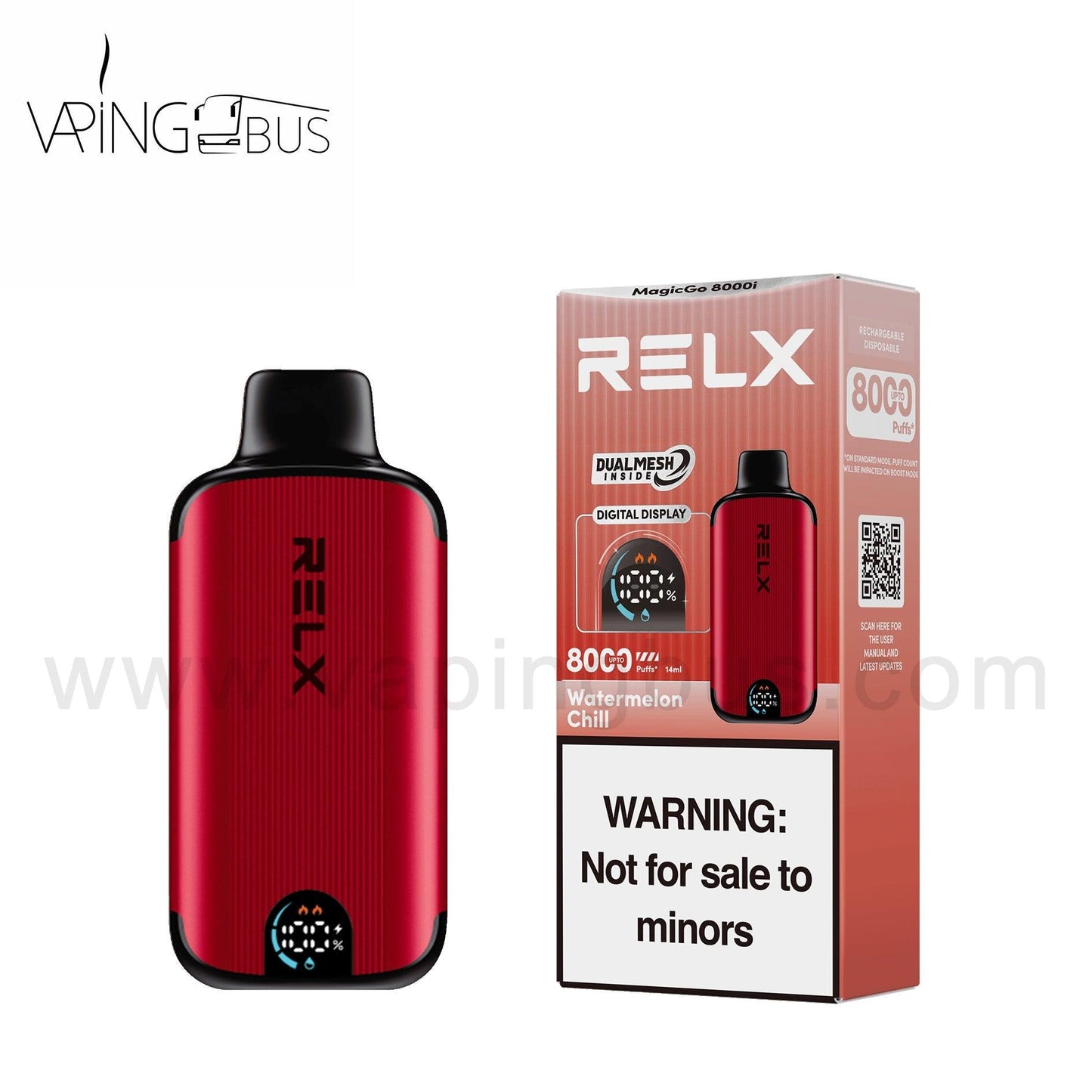 RELX MagicGo 8000i Disposable Vape 8000 Puffs-Watermelon Chill